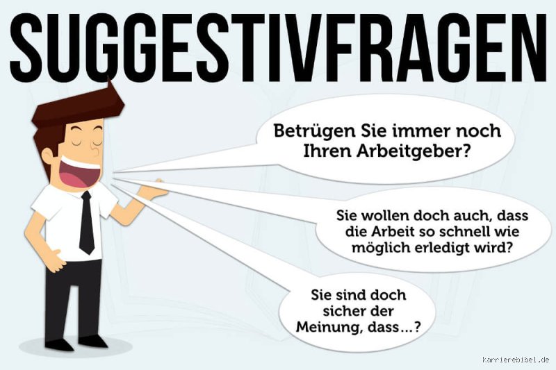 Wie antwortet man auf Suggestivfragen?