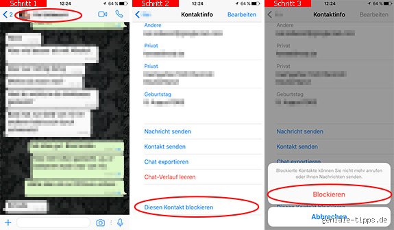 Wie sieht man, dass eine SMS blockiert wurde?