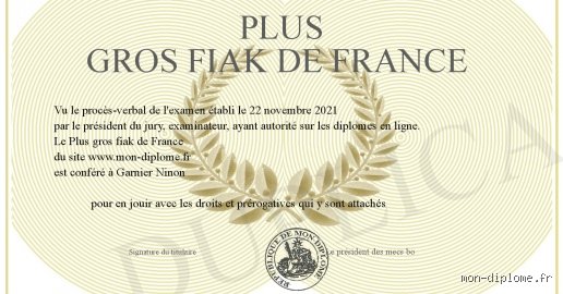 C'est quoi gros FIAK ?