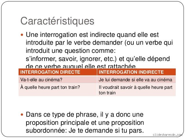 Comment reconnaître une phrase interrogative indirecte ?