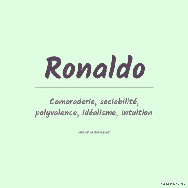 Quel est la signification du nom Ronaldo ?