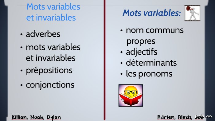 Quelle est la signification du mot variable ?