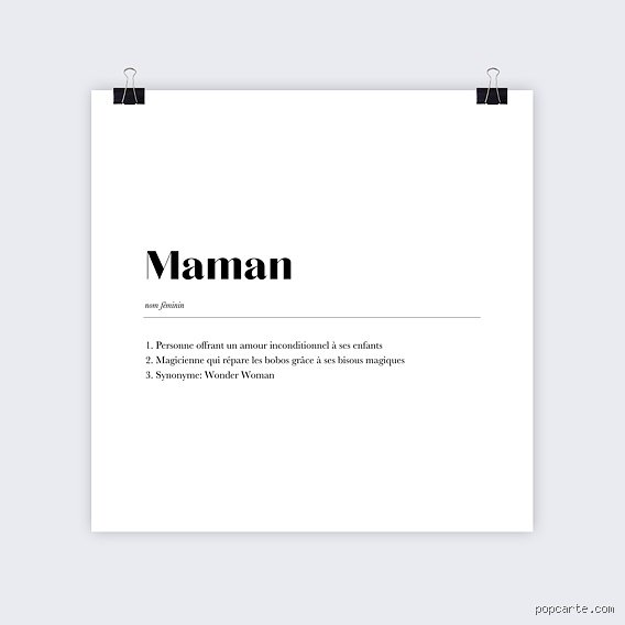 Quelle est le synonyme de maman ?
