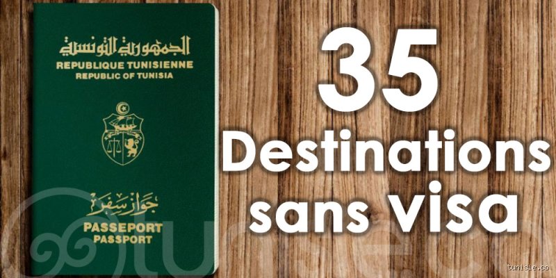 Où aller avec le passeport tunisien sans visa ?