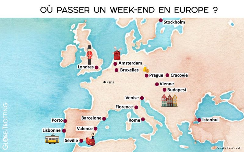 Où passer 3-4 jours en Europe pour un city-break mémorable sans vider son compte en banque ?