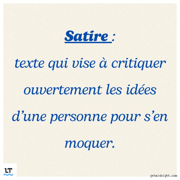 C'est quoi la satire en français ?