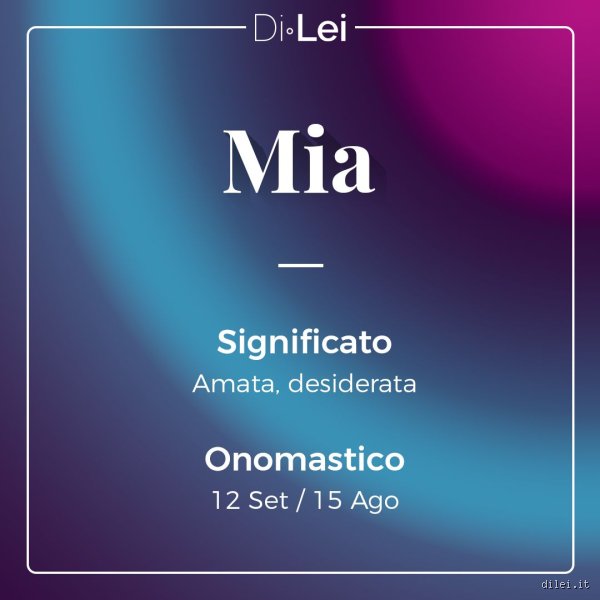 Quelle origine du prénom Mia ?