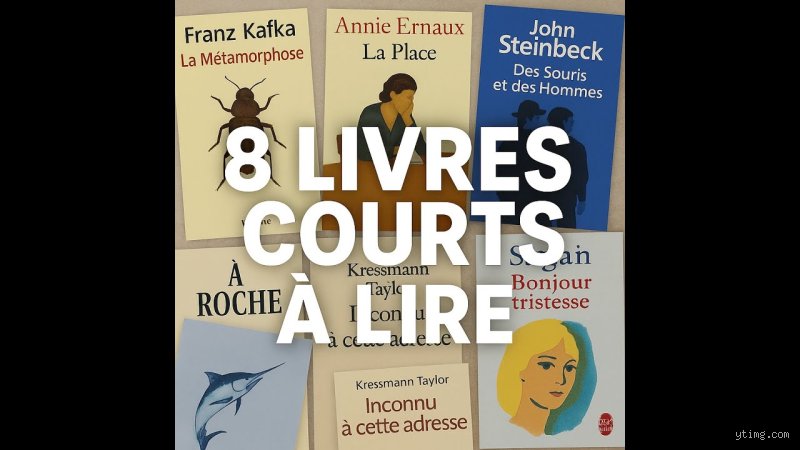 Quels sont 8 livres courts à lire absolument ?