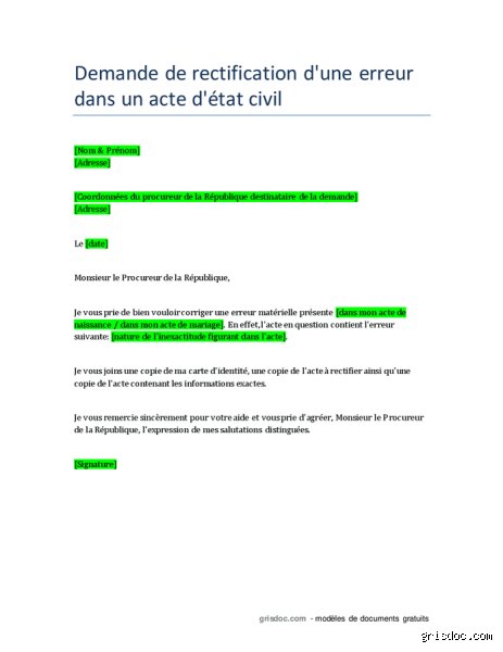 Comment rectifier une erreur sur un acte d'état civil ?