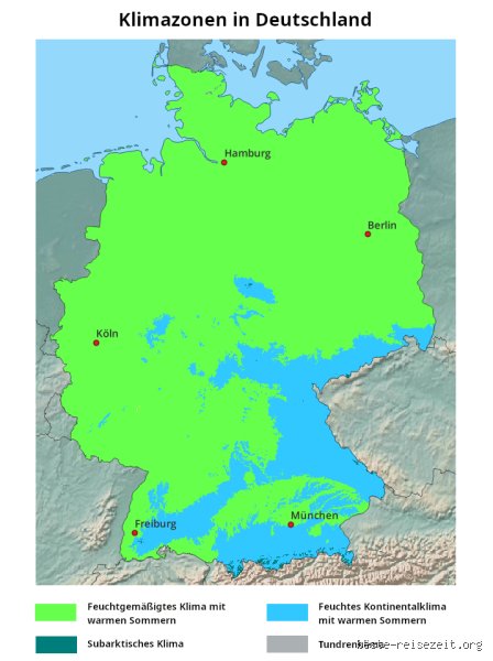 Wo ist es am kühlsten im Sommer in Deutschland?