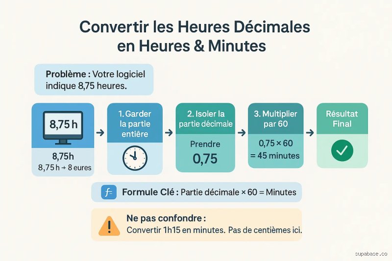 Comment convertir 1h15 ? Le guide ultime pour ne plus jamais confondre minutes et heures décimales