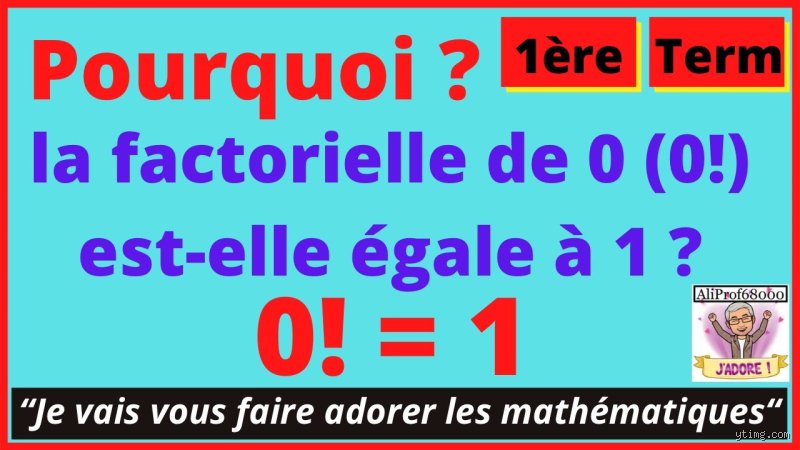 Pourquoi 0 est égal à 1 ?