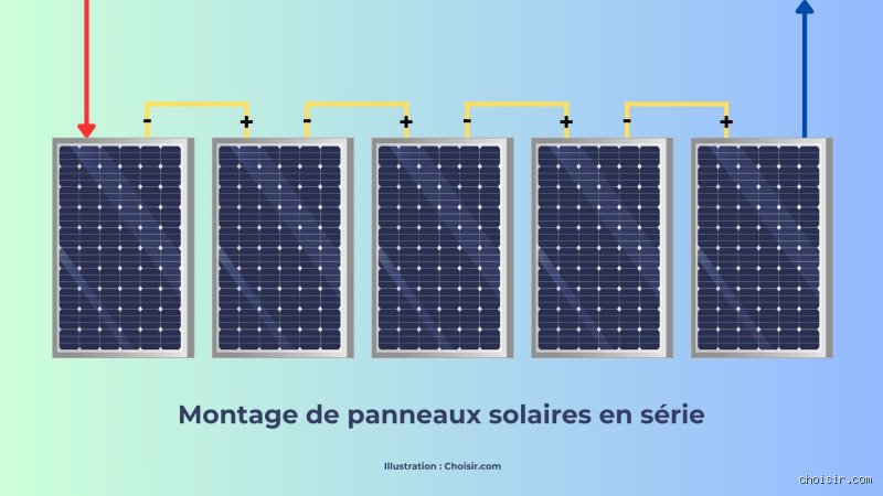 Puis-je monter en série plusieurs panneaux solaires de puissances différentes ?