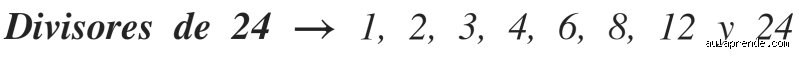 Quel est le diviseur de 24 ?