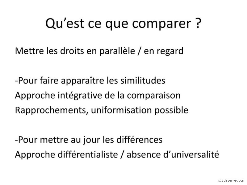 Qu'est-ce que comparer veut dire ?