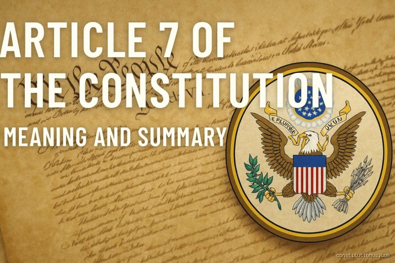 Quel est l'article 7 de la Constitution ? Comprendre l'intérim présidentiel