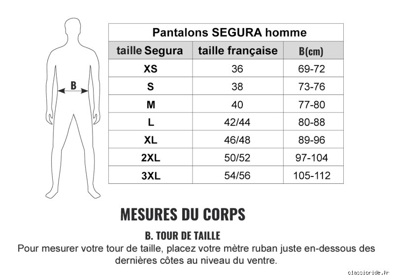 Quelle taille pour 100 cm de tour de taille ?