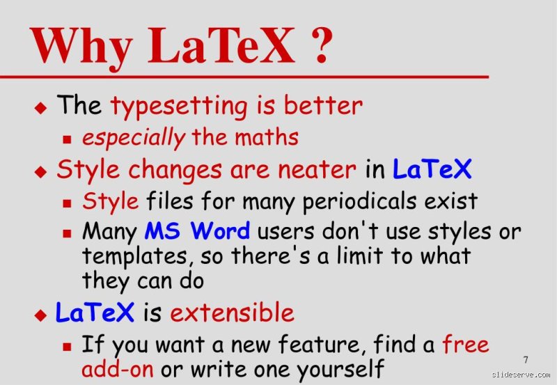 Warum steht man auf Latex?