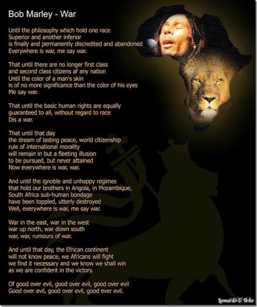 Pourquoi Bob Marley a écrit la chanson War ?