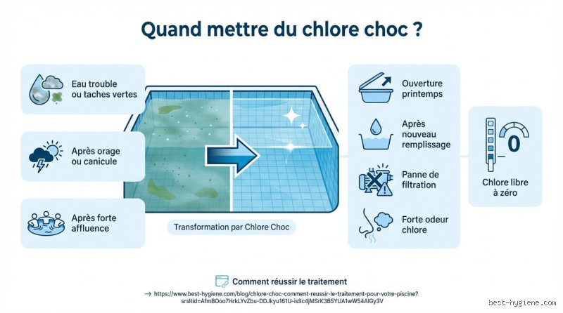 Combien de temps faut-il laisser tourner le chlore après l'ajout de produit choc dans une piscine : le guide de survie pour une eau cristalline