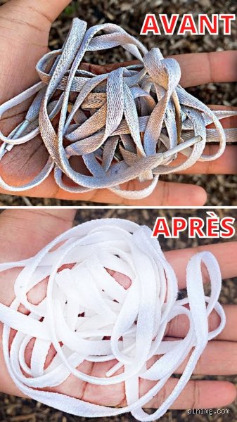 Comment enlever du noir sur des lacets blancs ?