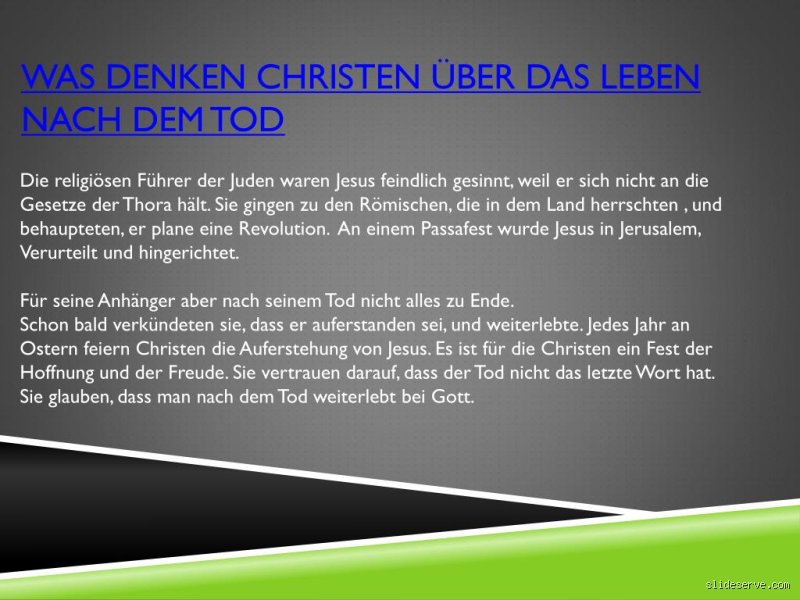 Was denken Christen über Gott?