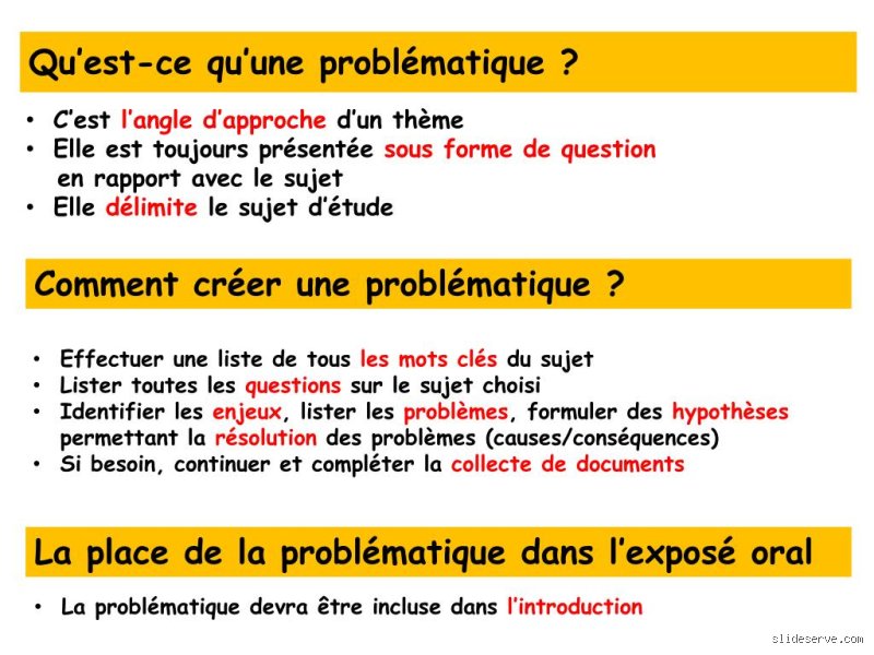 Qu'est-ce qui constitue un problème ?