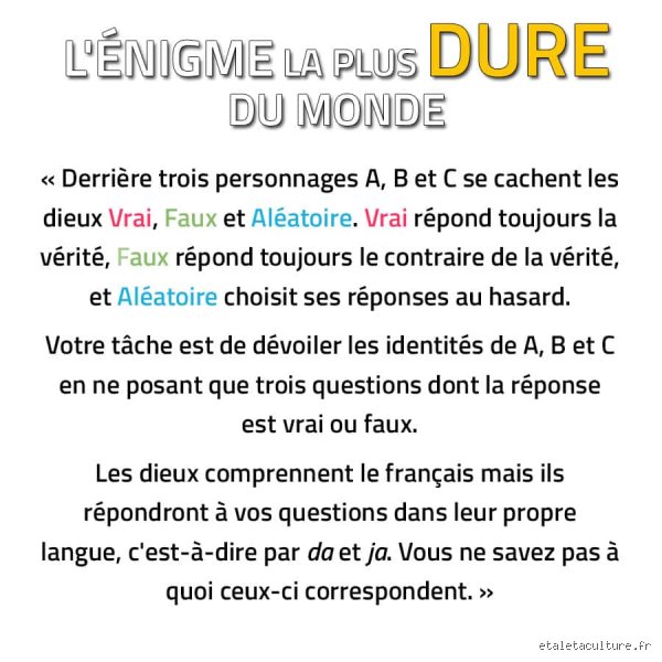 Quel est l'énigme la plus dure au monde ? Voyage au cœur de l'insoluble et du paradoxe pur