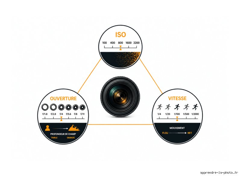 Quels sont les trois réglages indispensables d'un appareil photo pour passer du mode automatique à la maîtrise totale ?