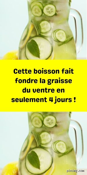 Quelle boisson fait fondre la graisse du ventre ?