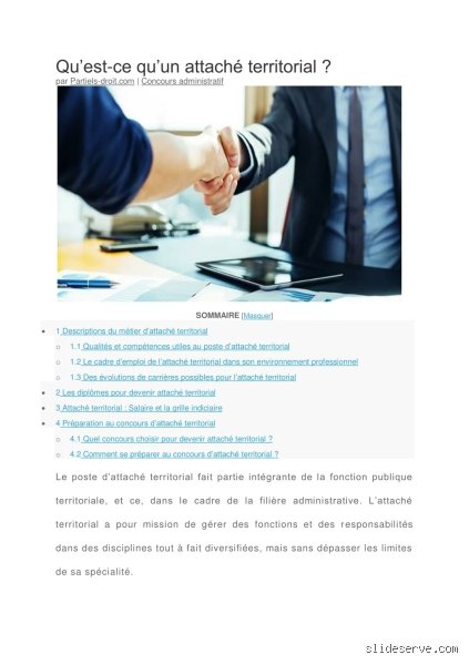 Qu'est-ce qu'on attend d'un attaché territorial ?