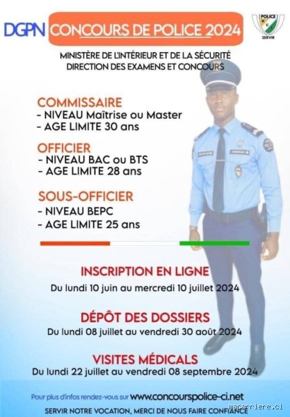 Quel âge concours de police ?