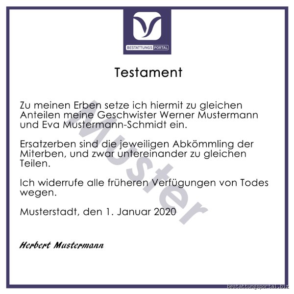 Auf welchem Papier muss ein Testament geschrieben sein?