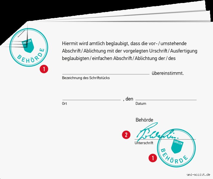 Ist eine beglaubigte Abschrift eine Kopie?