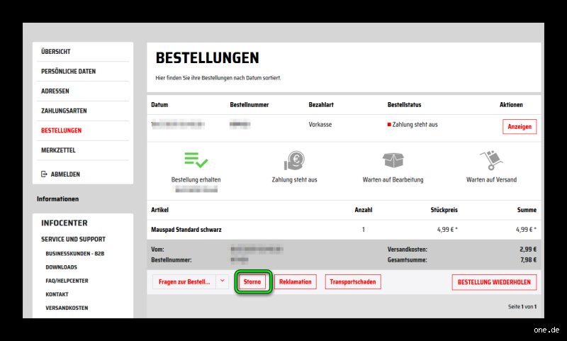 Kann man eine verbindliche Bestellung stornieren?