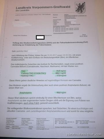 Wann meldet sich die Führerscheinstelle wegen BTM?