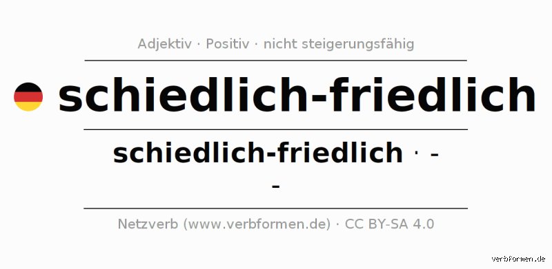 Was bedeutet schiedlich?