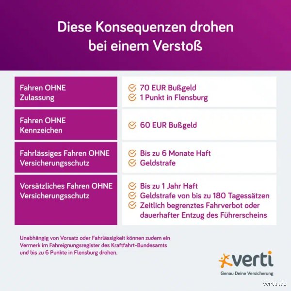 Wie viel kostet es ohne Kennzeichen zu fahren?