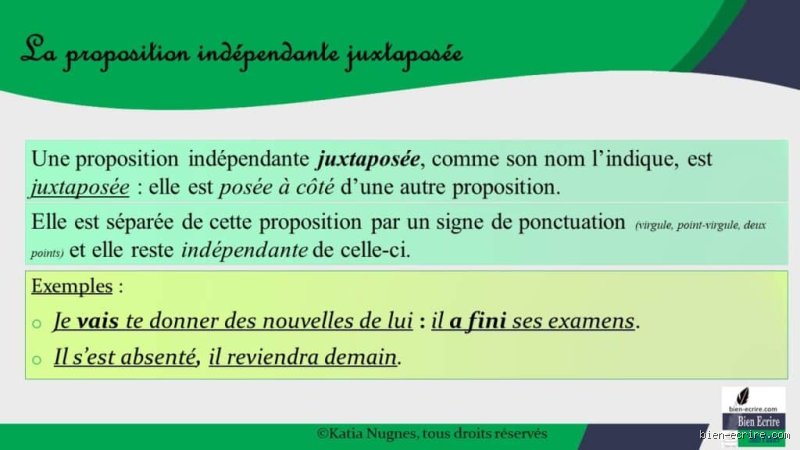 Qu'est-ce qu'une phrase juxtaposée ? Exemples et explications simples