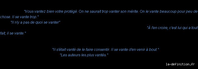 Quel est l'homonyme de vanter ?
