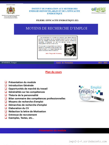 Quels sont les deux documents principaux nécessaires à la recherche d'emploi ?