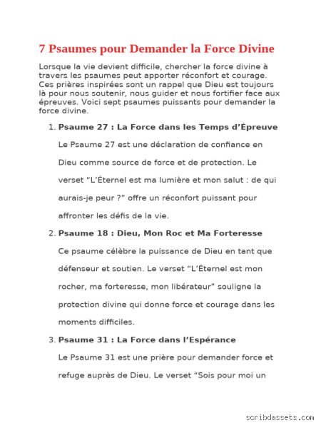 Quel psaume apporte réconfort et force ? Les textes qui sauvent quand tout bascule