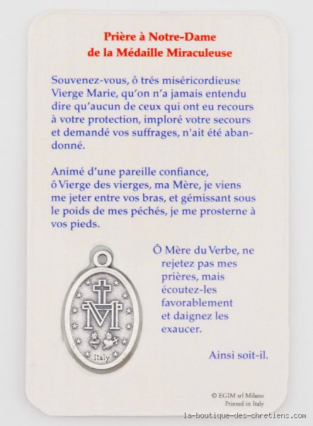Quelle est la prière à la Médaille miraculeuse pour la guérison et comment l'utiliser avec ferveur ?