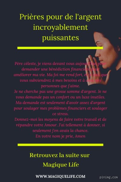 Quelle est la prière la plus puissante pour avoir de la chance ?