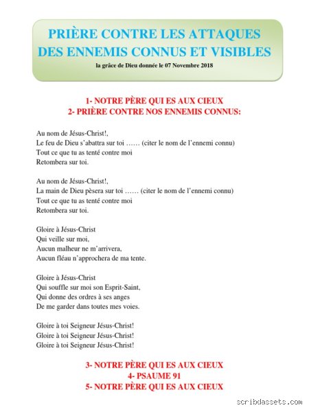 Quelle est la prière puissante pour détruire l'ennemi ?