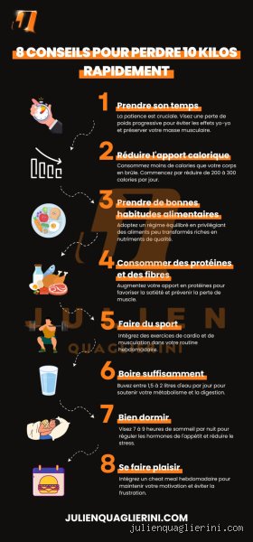 Comment perdre 10 kilos le plus rapidement possible ?