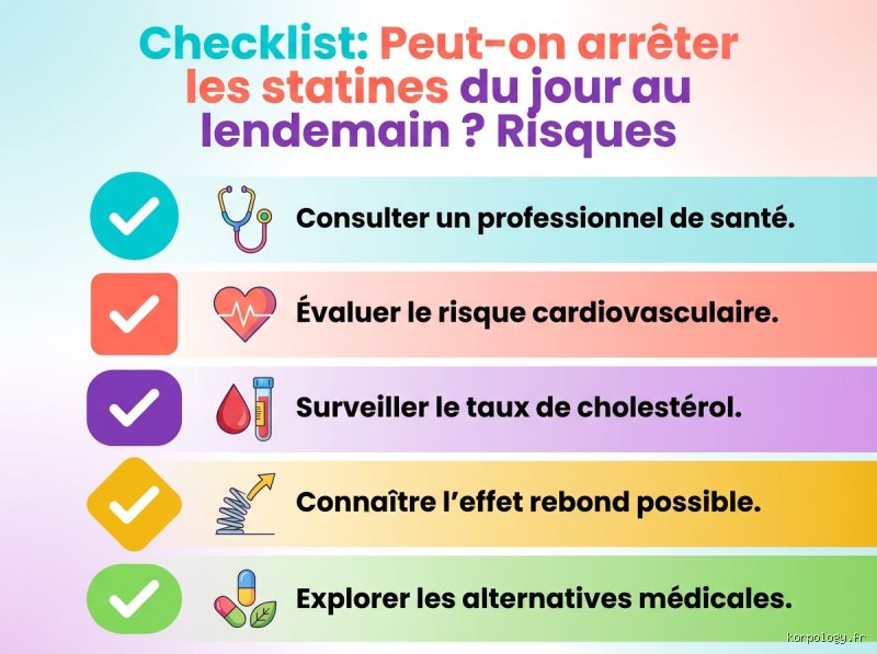 Peut-on arrêter les statines du jour au lendemain ? Les risques réels et ce que la science dit vraiment sur l'arrêt brutal
