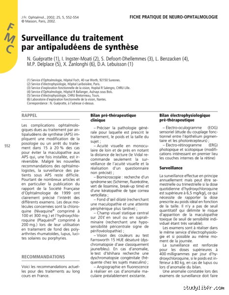 Quand débuter le traitement antipaludéen ?