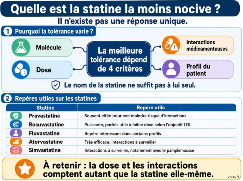 Quelle est la meilleure statine à prendre, celle qui présente le moins d'effets secondaires ? Le guide de vérité