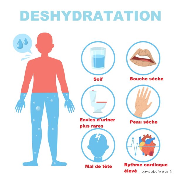Quels sont deux signes avant-coureurs de déshydratation ? Tout comprendre pour réagir avant que votre corps ne sature